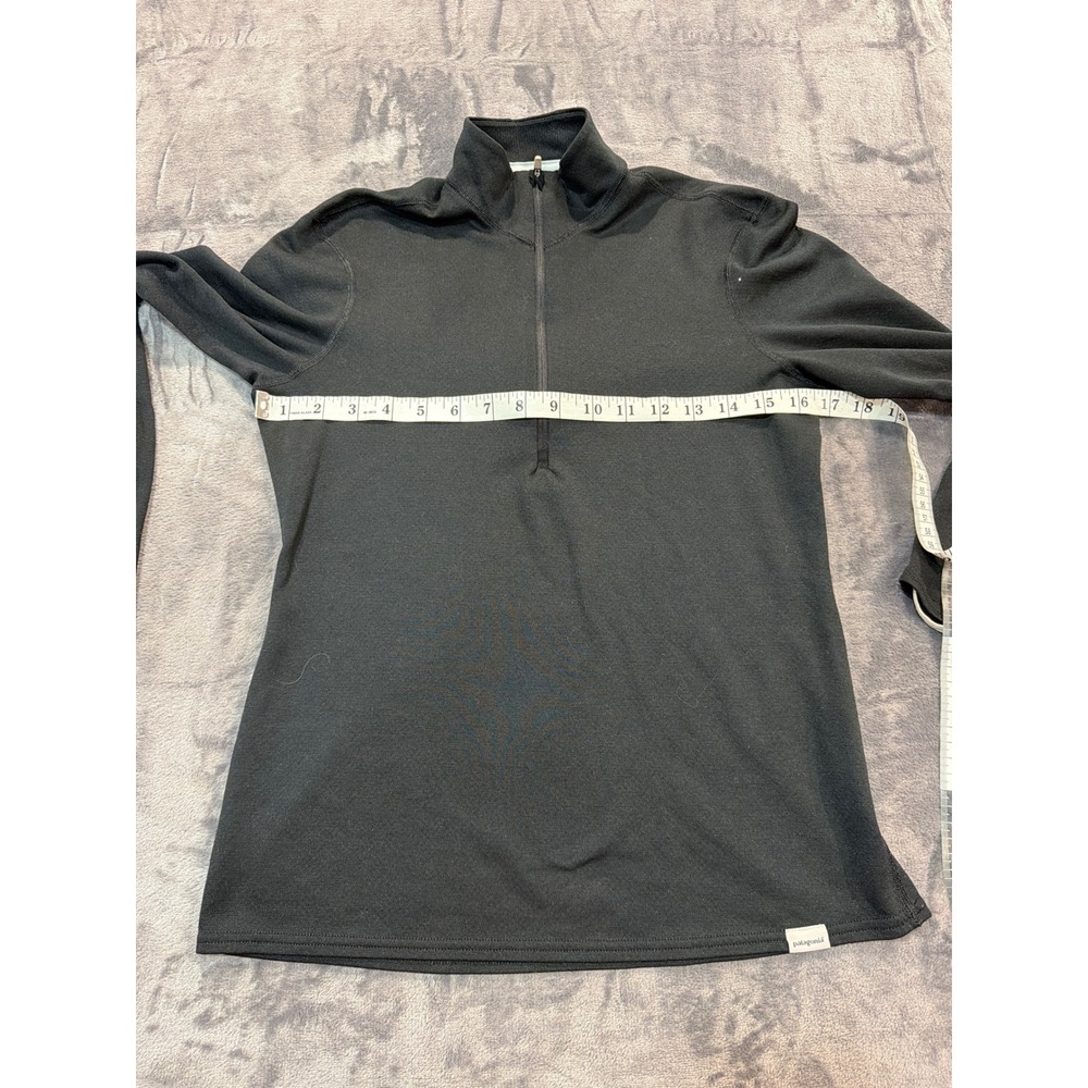 Patagonia Capilene 3 Midweight Base Layer Womens Black 1/4 Zip Top Small - Picture 4 of 7